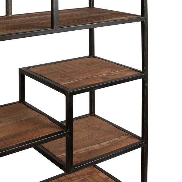 Etagère en fer vieilli et bois d' acacia H170cm - Factory