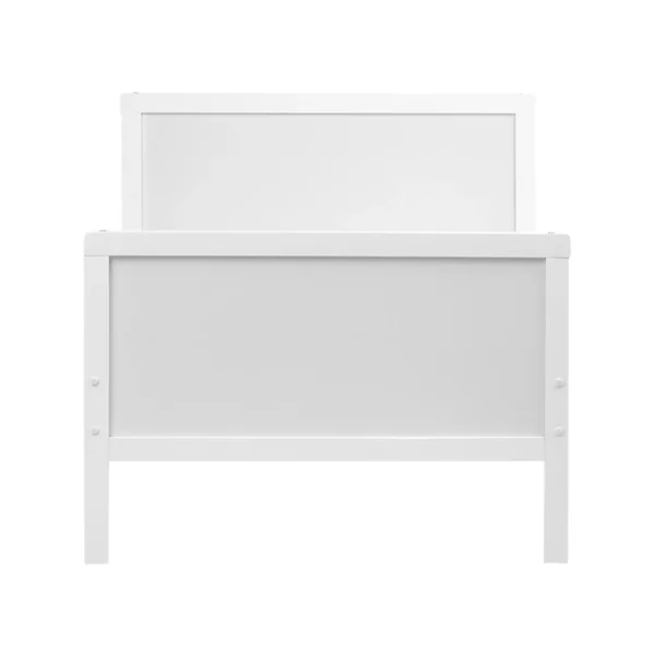 Extendable Kids Bed Pine Wood MONTIGNY 90 x 200 cm (EU Single) White