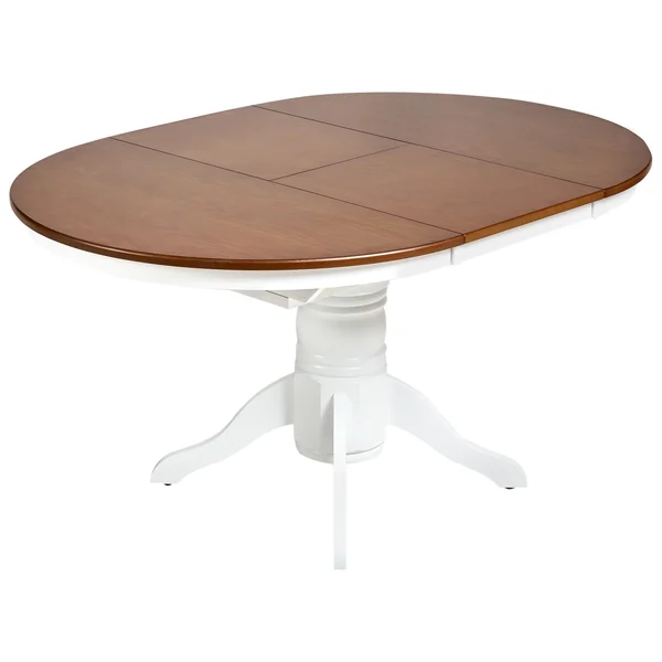 Extending Dining Table AKRON Brown Ash Wood 106/150 cm 106 cm Wood