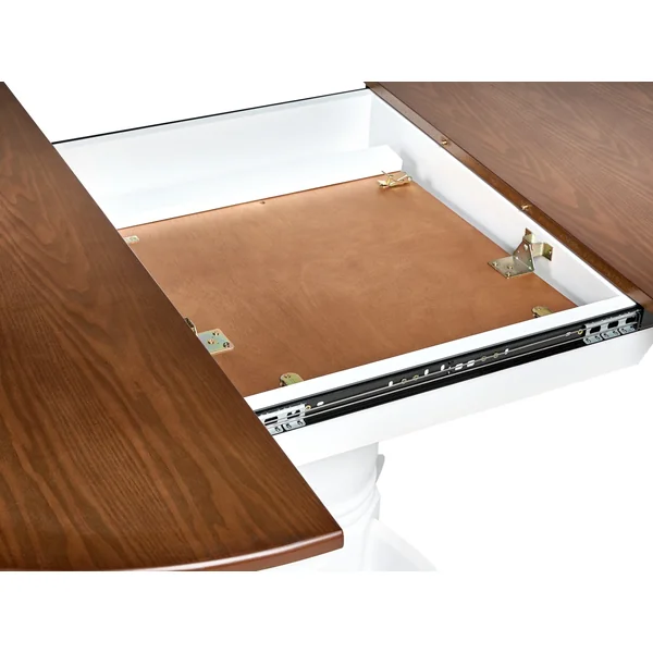 Extending Dining Table AKRON Brown Ash Wood 106/150 cm 106 cm Wood