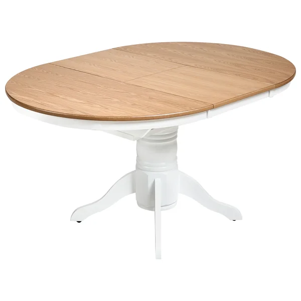 Extending Dining Table AKRON Light Ash Wood 106/150 cm 106 cm Wood
