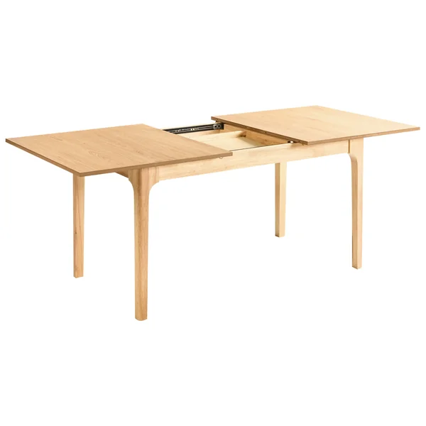 Extending Dining Table DELMAS Light Ash Wood 160/200 cm 90 cm