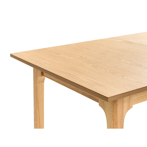 Extending Dining Table DELMAS Light Ash Wood 160/200 cm 90 cm
