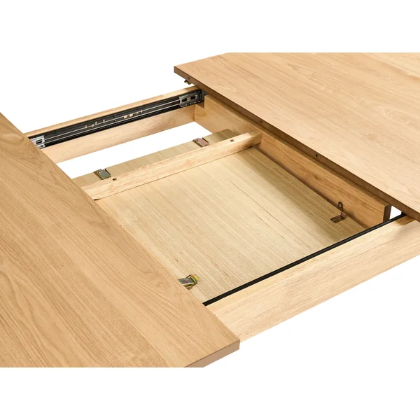 Extending Dining Table DELMAS Light Ash Wood 160/200 cm 90 cm