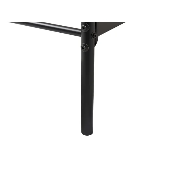 Four Poster Bed Metal SORMERY 90 x 200 cm (EU Single) Black