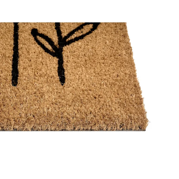 Fußmatte AGIAK Naturfarben 45 x 75 cm Blume Kokosfasern