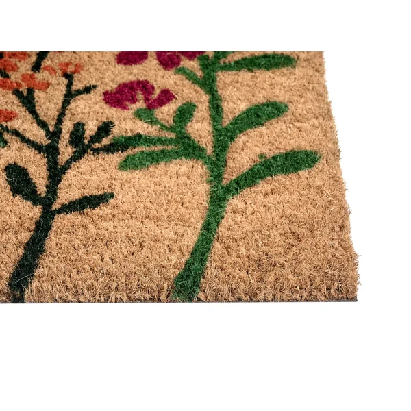 Fußmatte TEKKONA Naturfarben 40 x 60 cm Blume Kokosfasern