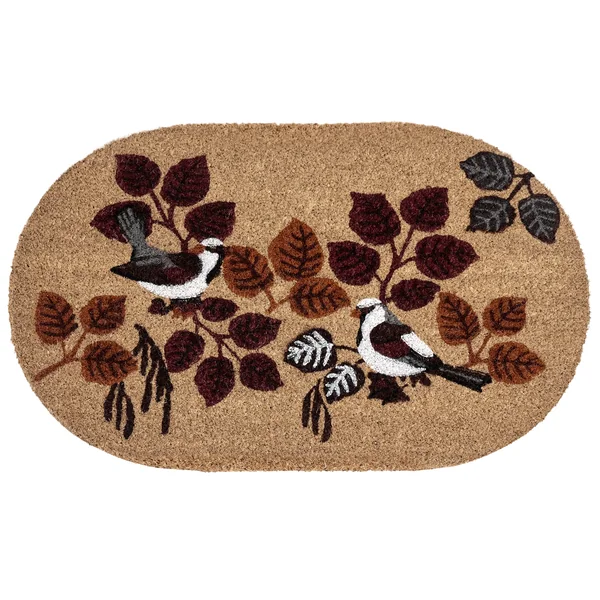 Fußmatte TOOLIK Naturfarben 50 x 80 cm Vogel Kokosfasern