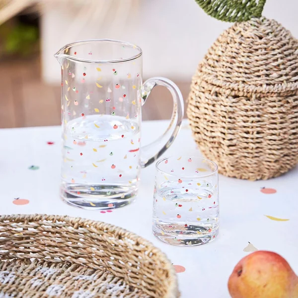 Gobelet en verre et fruits multicolore 25cl - Les Fruits