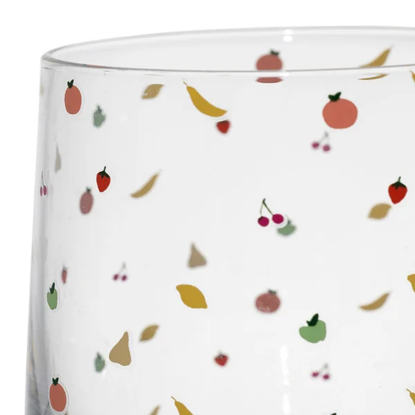 Gobelet en verre et fruits multicolore 25cl - Les Fruits