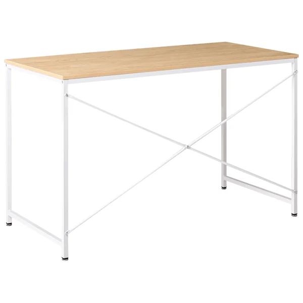 Home Office Desk ANDASTE Light Brown/ White 120 cm 60 cm