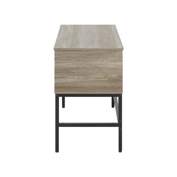 Home Office Desk GRANT Light Brown 120 cm 48 cm with Drawers