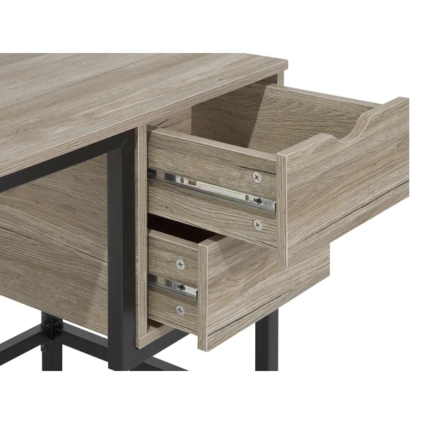 Home Office Desk GRANT Light Brown 120 cm 48 cm with Drawers