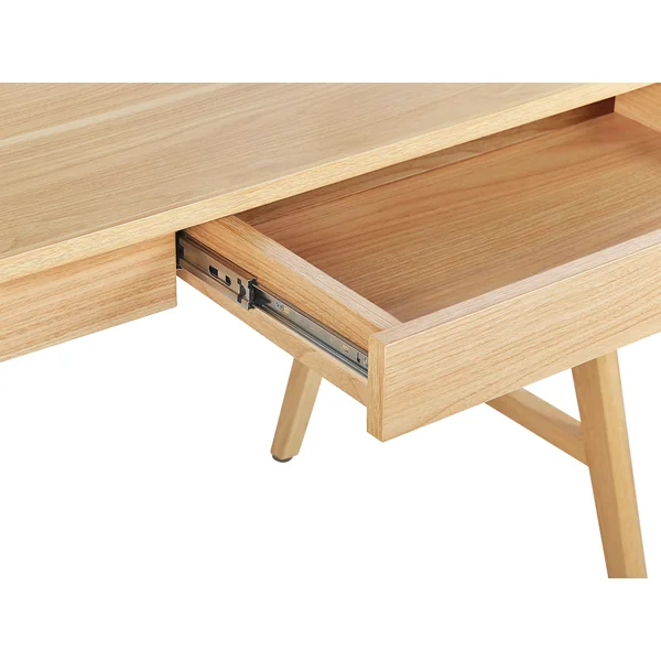 Home Office Desk SHESLAY Light Brown 120 cm 70 cm with Drawers