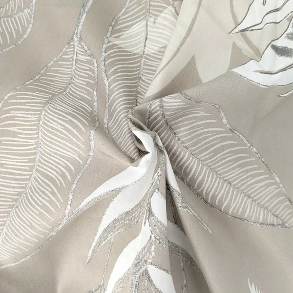 Housse de couette 140x200 cm satin de coton CAYENNE beige ficelle
