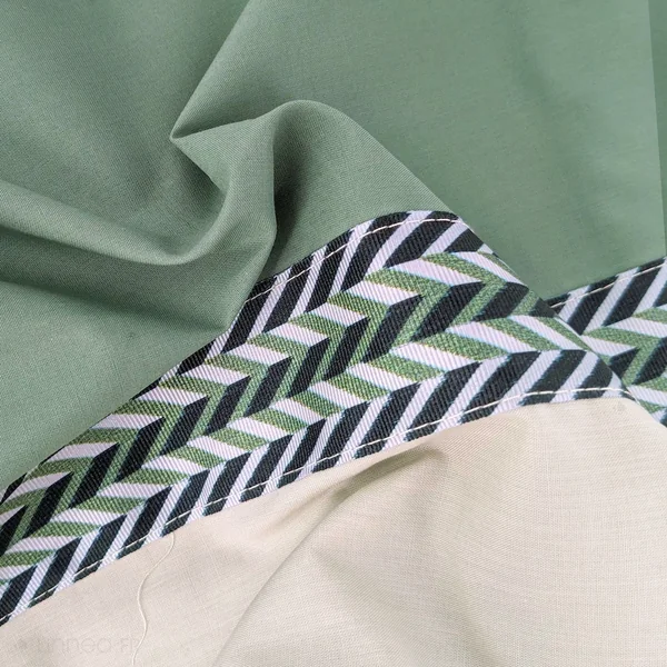 Housse de couette 200x200 cm percale 100% coton NOA vert Kaki