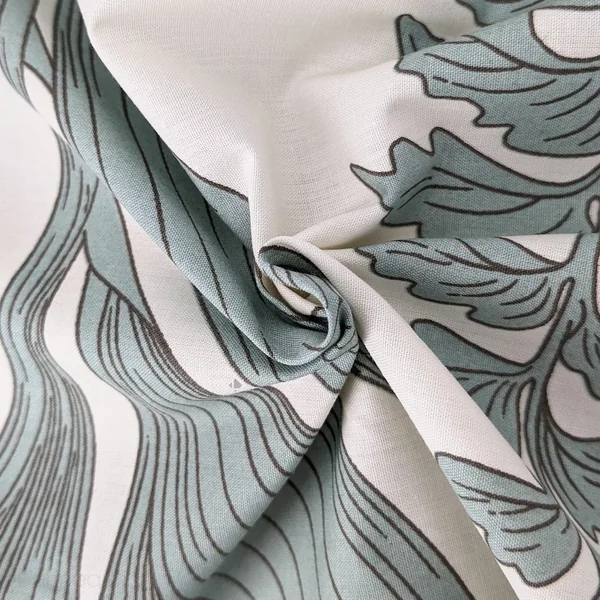 Housse de couette 280x240 cm percale 100% coton FÉERIE Blanc sauge