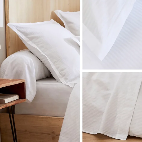 Housse de couette 280x240 cm satin de coton GRAND HÔTEL blanc