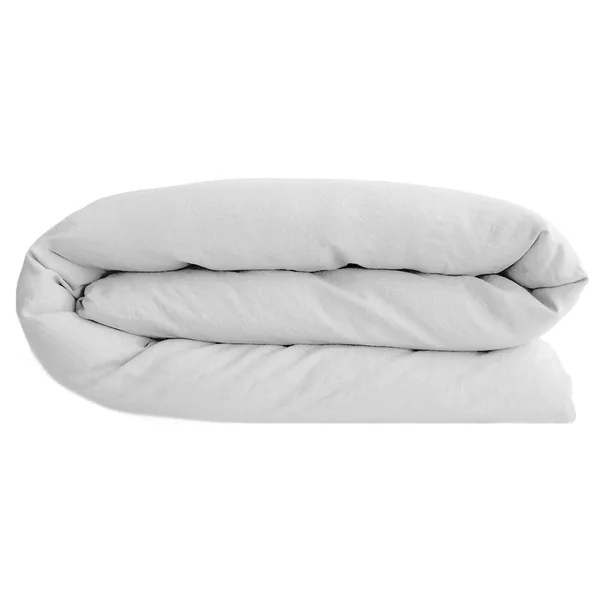 Housse de couette lin et coton 240x220 cm collection OPERA blanc neige