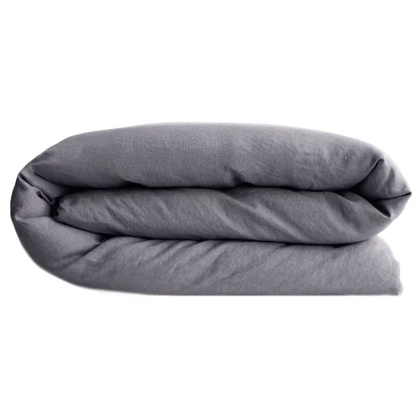Housse de couette lin et coton 260x240 cm collection OPERA bleu brume