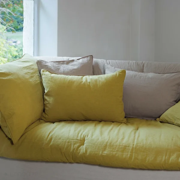 Housse de coussin 40x60 cm 50% lin et 50% coton collection OPERA DECO jasmin