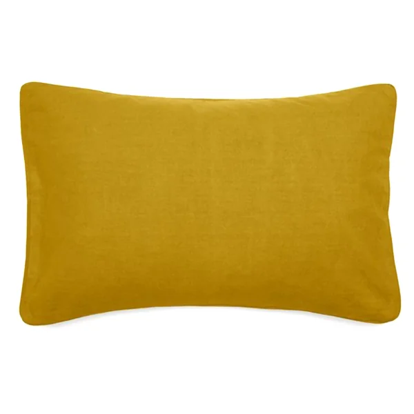 Housse de coussin 40x60 cm 50% lin et 50% coton collection OPERA DECO moutarde