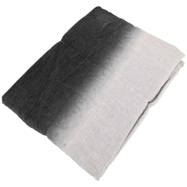 Housse d'édredon DEEPALI DECO 80x200 cm lin et coton lavé bleu Granit