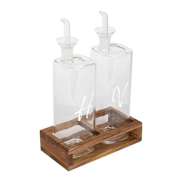 Huilier vinaigrier en verre borosilicate blanc avec support 45cl - Voidita