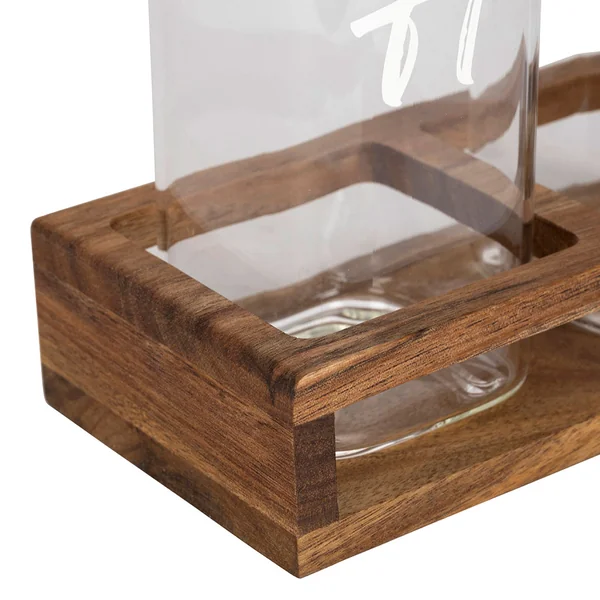 Huilier vinaigrier en verre borosilicate blanc avec support 45cl - Voidita