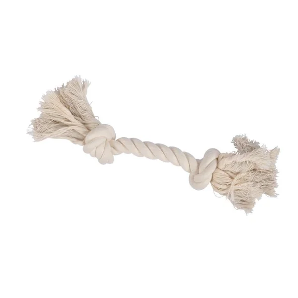 JOUET CORDE AVEC 2 NOEUDS 28CM NATUREL ECRU