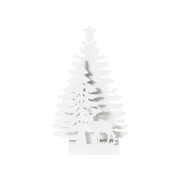 Kerstdecoratie LED FEMAN Rendier Kerstboom 36 cm Wit