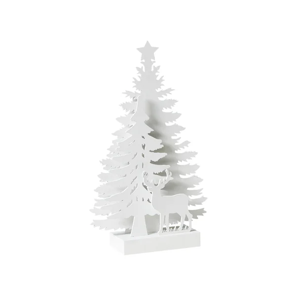 Kerstdecoratie LED FEMAN Rendier Kerstboom 36 cm Wit