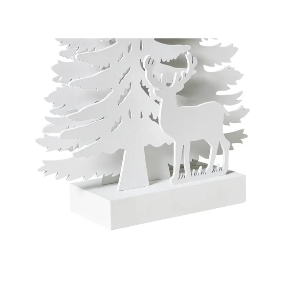 Kerstdecoratie LED FEMAN Rendier Kerstboom 36 cm Wit