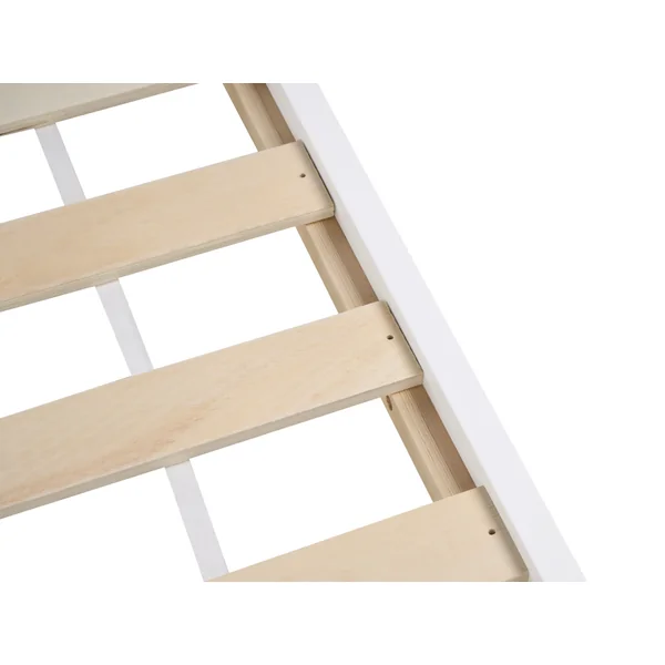 Kids Bed Pine Wood AURIBEAU 90 x 200 cm (EU Single) White