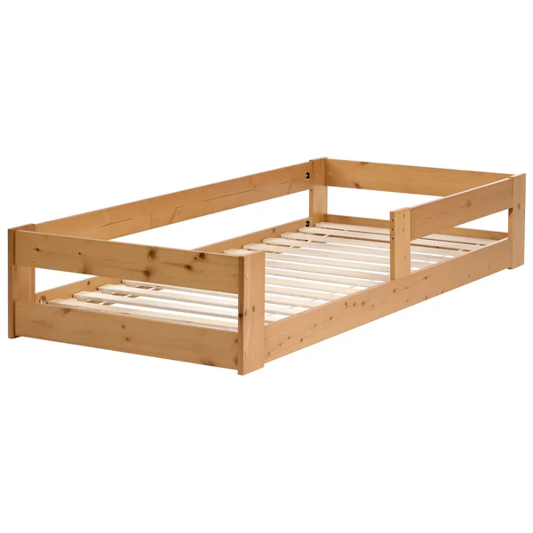 Kids Bed Pine Wood PRIMELLES 90 x 200 cm (EU Single) Brown