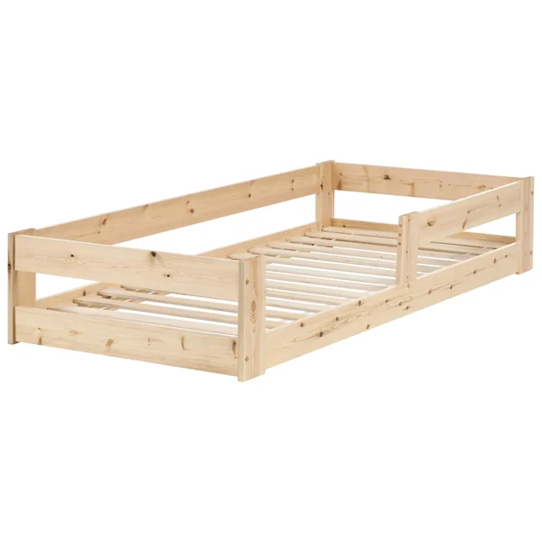Kids Bed Pine Wood PRIMELLES 90 x 200 cm (EU Single) Light Brown