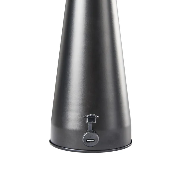 Lampe de table LED sans fil BOCONO Avec variateur Métal Noir
