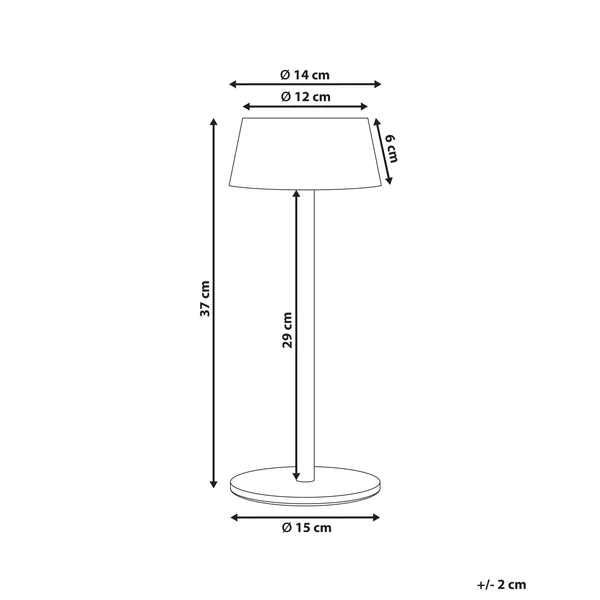 Lampe de table LED sans fil GUDER Avec variateur Métal Rose