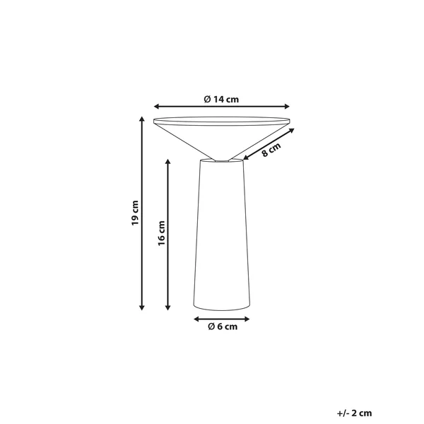 Lampe de table LED sans fil LEVIRA Avec variateur Métal Blanc