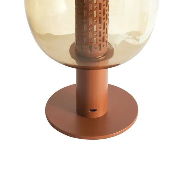 Lampe de table LED sans fil PULANGI Avec variateur Métal Marron