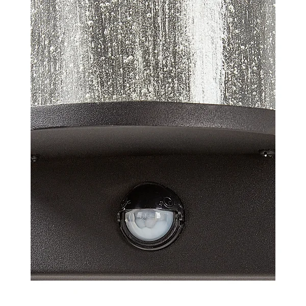 Lampe murale LED pour l'extérieur PHEPPIE Avec détecteur de mouvement Noir