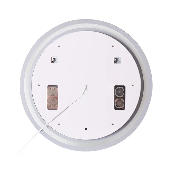 LED Bathroom Mirror BROGNON 60 cm 60 cm with Built-In Bluetooth Speaker Silver