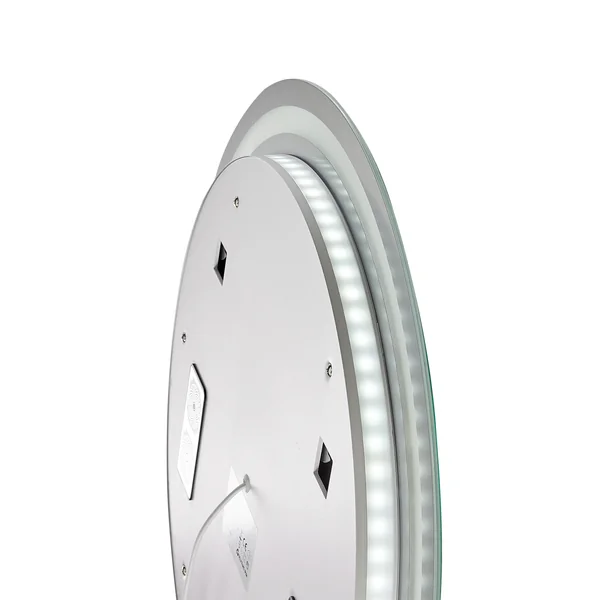 LED Bathroom Mirror BROGNON 60 cm 60 cm with Built-In Bluetooth Speaker Silver