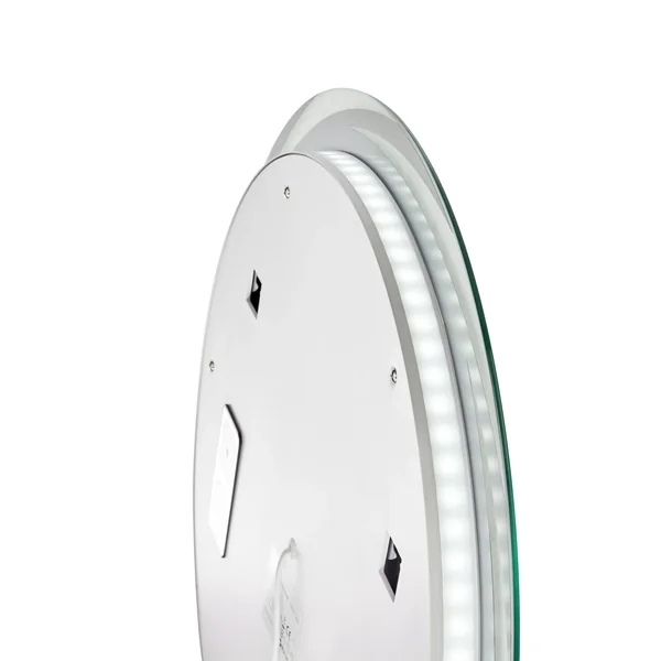 LED Bathroom Mirror TANAY 60 cm 60 cm with Built-In Bluetooth Speaker Silver