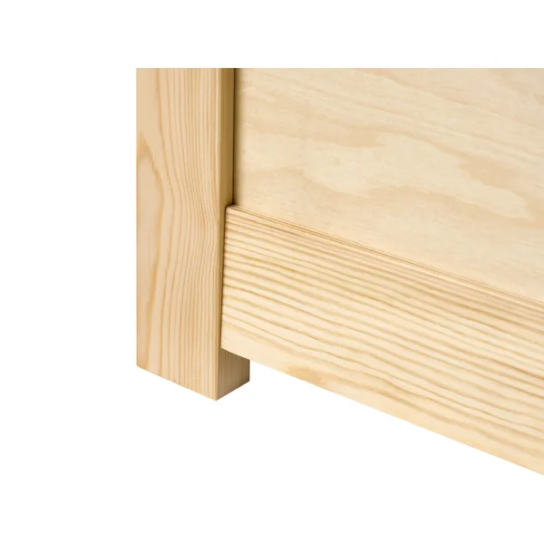 Lit avec sommier Bois de pin DAUPHIN 120 x 200 cm Marron clair
