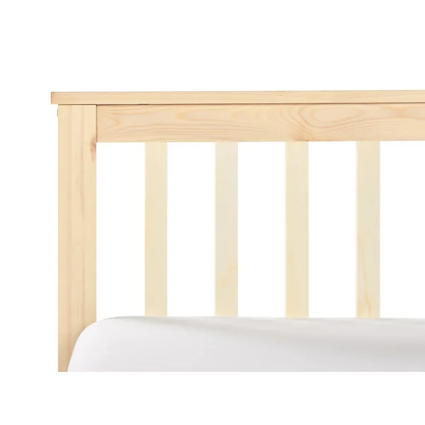 Lit avec sommier Bois de pin OLENDON 90 x 200 cm Marron clair
