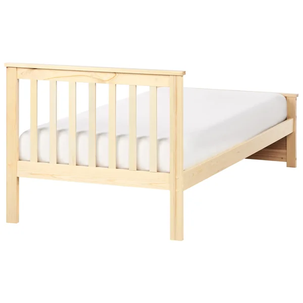 Lit avec sommier Bois de pin OLENDON 90 x 200 cm Marron clair
