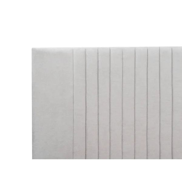 Lit avec sommier Tissu chenille TALENCE 180 x 200 cm Gris clair