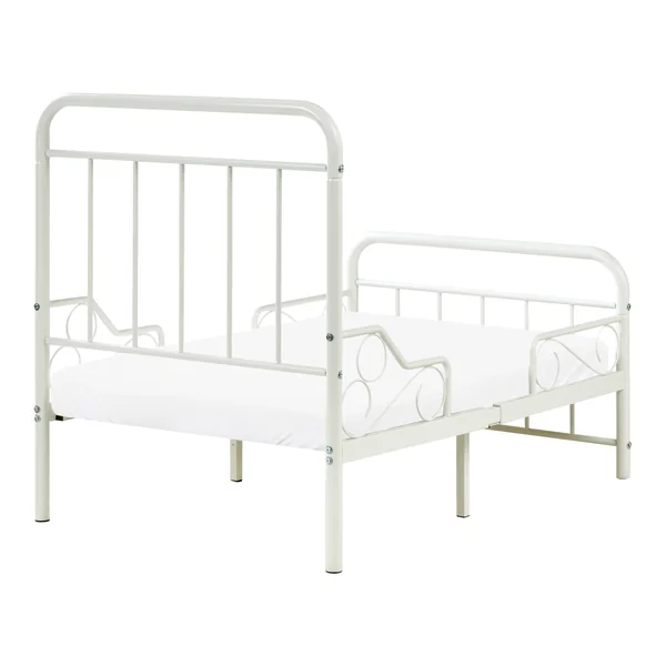 Lit d'enfant extensible Métal ANAIS 90 x 200 cm Blanc cassé