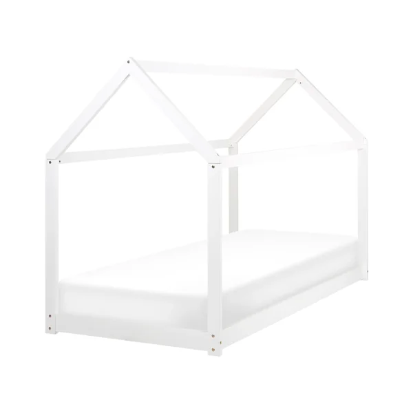 Lit d'enfant Maison Bois de pin TOSSE 90 x 200 cm Blanc